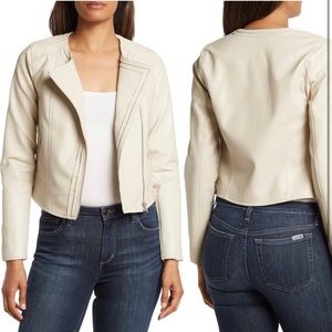 Cream Colored Leather Jacket NWOT